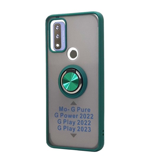 TPU Case w/ Magnetic Ring for Moto G Play 2023 (green)