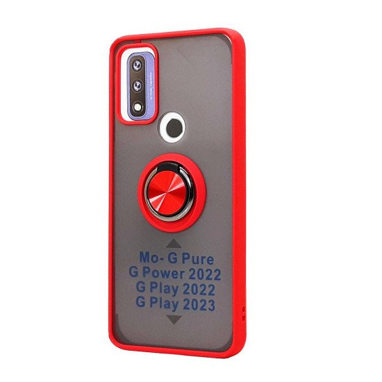 TPU Case w/ Magnetic Ring for Moto G Pure (red) TPU Case w/ Magnetic Ring for Moto G Pure (red)