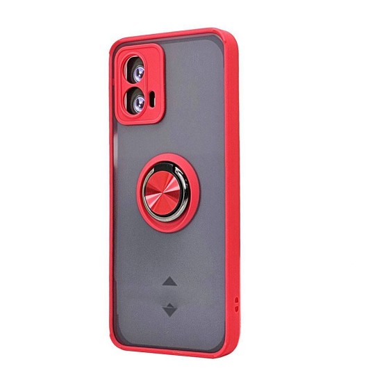 TPU Case w/ Magnetic Ring for Moto G Play 2024 (red)