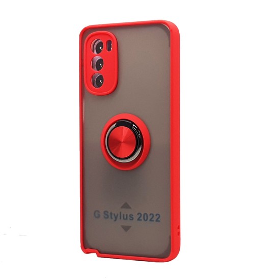 TPU Case w/ Magnetic Ring for Moto G Stylus 2022 (red)