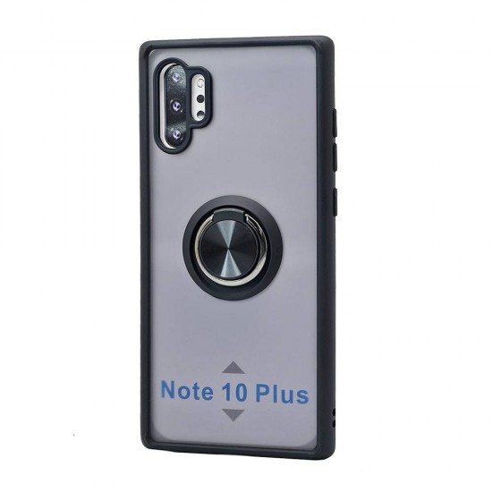 TPU Case w/ Magnetic Ring for Samsung Note 10 Plus (black) TPU Case w/ Magnetic Ring for Samsung Note 10 Plus (black)