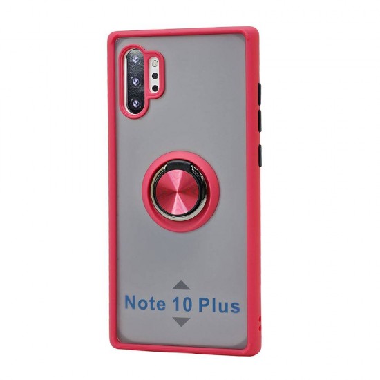 TPU Case w/ Magnetic Ring for Samsung Note 10 Plus (red) TPU Case w/ Magnetic Ring for Samsung Note 10 Plus (red)