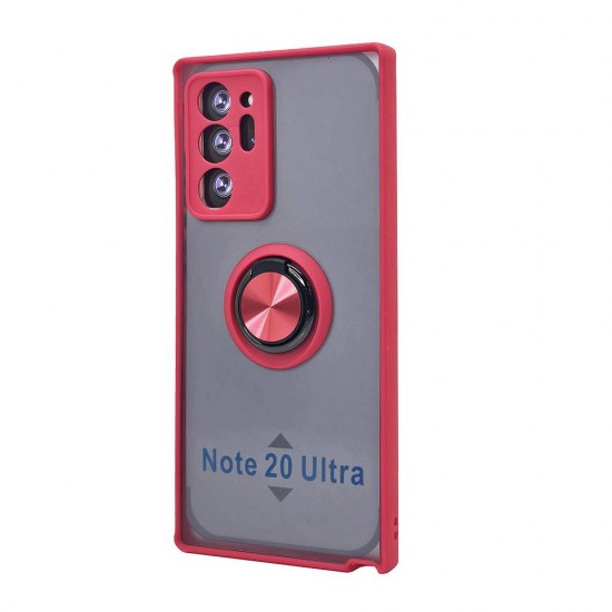 TPU Case w/ Magnetic Ring for Samsung Note 20 Ultra (red)