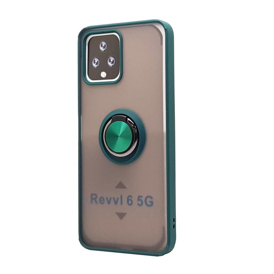 TPU Case w/ Magnetic Ring for Revvl 6 5G / Celero 5G (green)