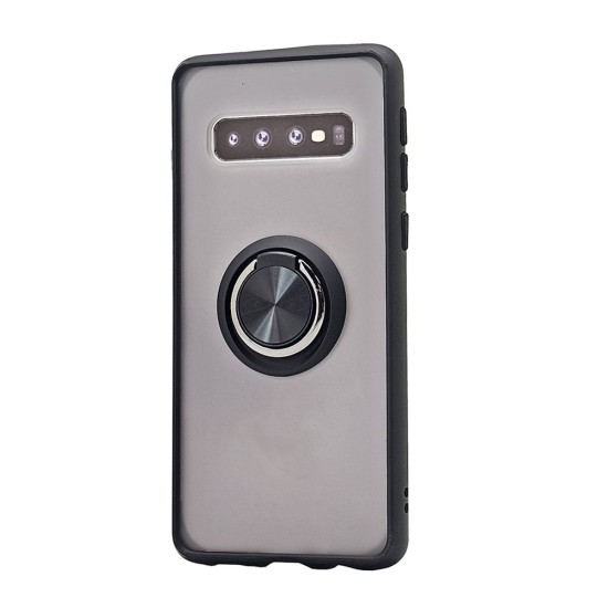 TPU Case w/ Magnetic Ring for Samsung S10 Plus (black) TPU Case w/ Magnetic Ring for Samsung S10 Plus (black)