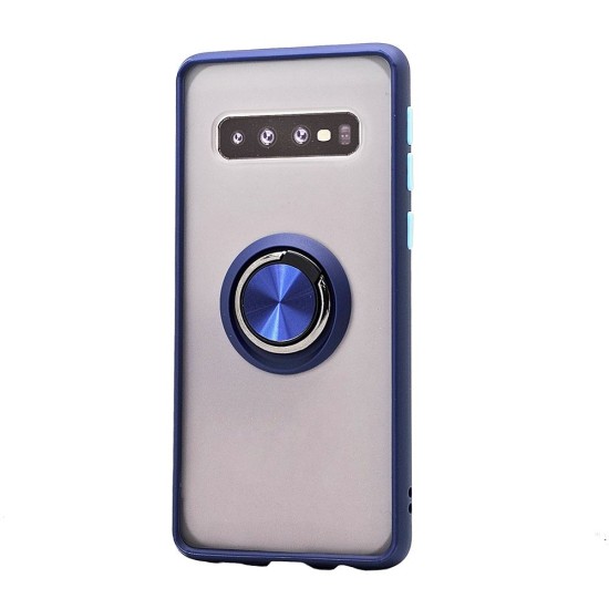 TPU Case w/ Magnetic Ring for Samsung S10 Plus (blue) TPU Case w/ Magnetic Ring for Samsung S10 Plus (blue)