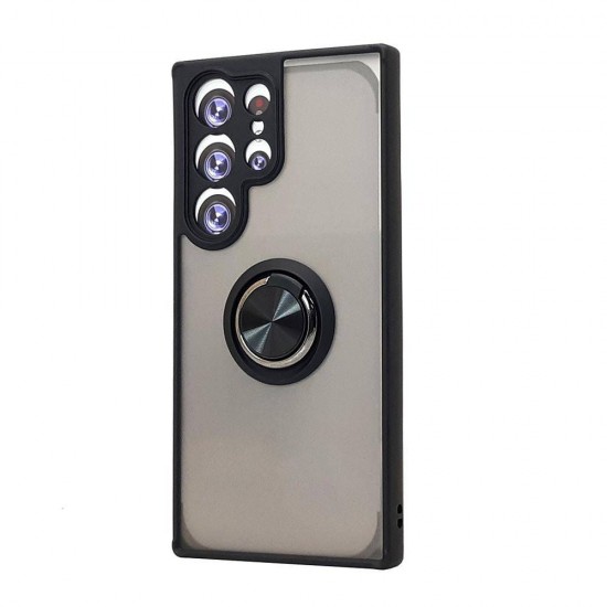 TPU Case w/ Magnetic Ring for Samsung S22 Ultra (black) TPU Case w/ Magnetic Ring for Samsung S22 Ultra (black)
