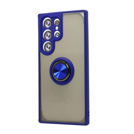 TPU Case w/ Magnetic Ring for Samsung S22 Ultra (blue) TPU Case w/ Magnetic Ring for Samsung S22 Ultra (blue)