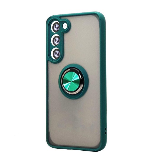 TPU Case w/ Magnetic Ring for Samsung S23 FE (green)