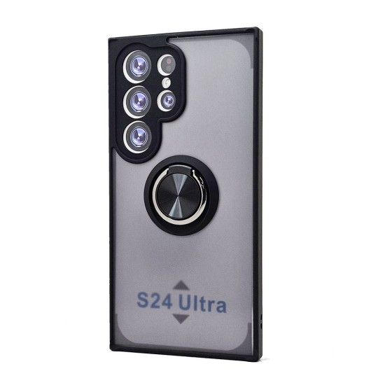 TPU Case w/ Magnetic Ring for Samsung S24 Ultra (black) TPU Case w/ Magnetic Ring for Samsung S24 Ultra (black)