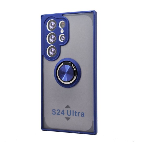 TPU Case w/ Magnetic Ring for Samsung S24 Ultra (blue) TPU Case w/ Magnetic Ring for Samsung S24 Ultra (blue)