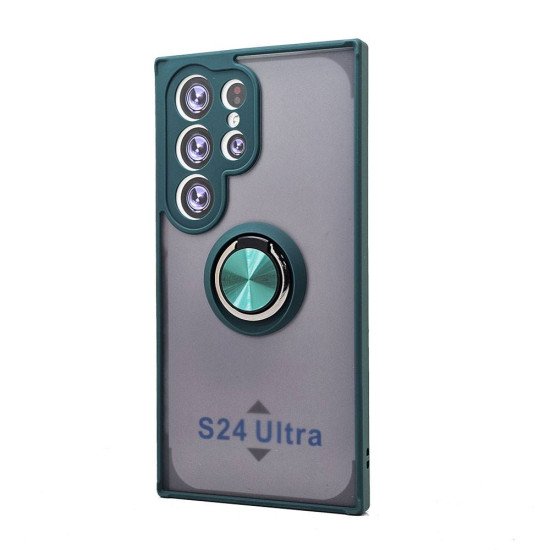 TPU Case w/ Magnetic Ring for Samsung S24 Ultra (green) TPU Case w/ Magnetic Ring for Samsung S24 Ultra (green)
