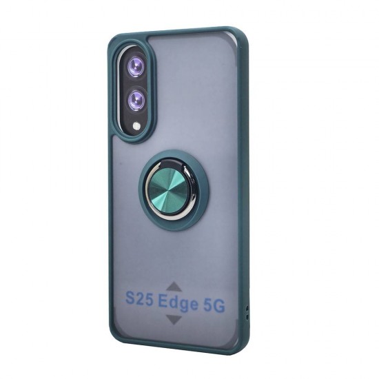 TPU Case w/ Magnetic Ring for Samsung S25 Edge (green) TPU Case w/ Magnetic Ring for Samsung S25 Edge (green)