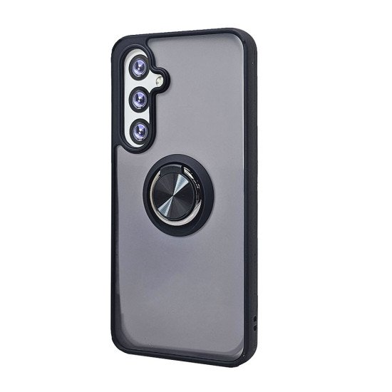 TPU Case w/ Magnetic Ring for Samsung Galaxy S25 FE (black)