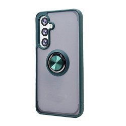 TPU Case w/ Magnetic Ring for Samsung Galaxy S25 FE (green)