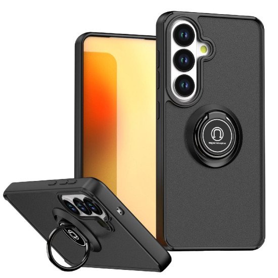 TPU Case w/ Magnetic Ring for Samsung S26 (black)