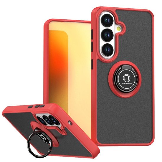 TPU Case w/ Magnetic Ring for Samsung S26 Plus (red)