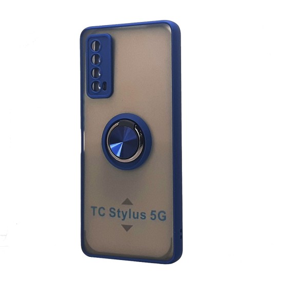 TPU Case w/ Magnetic Ring for TCL Stylus 5G (blue)