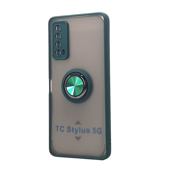 TPU Case w/ Magnetic Ring for TCL Stylus 5G (green)