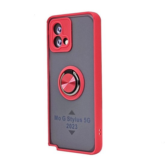 TPU Case w/ Magnetic Ring for Moto G Stylus 5G 2023 (red)