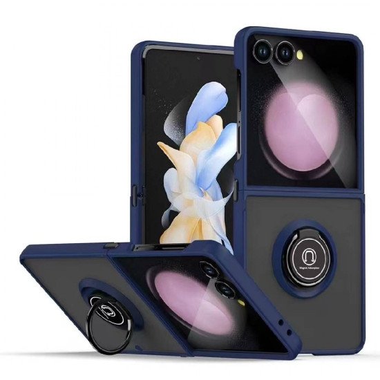 TPU Case w/ Magnetic Ring for Samsung Z Flip 7 (blue) TPU Case w/ Magnetic Ring for Samsung Z Flip 7 (blue)