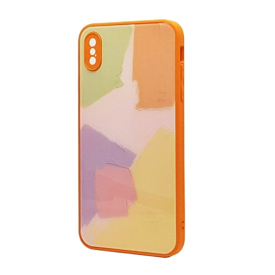 Glass TPU Design Case for iPhone XS Max (orange)