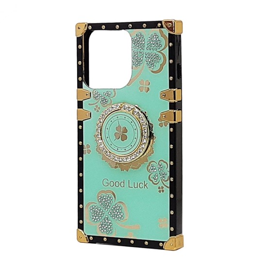 Clover Design TPU Ring Case for iPhone 13 Pro (turquoise)
