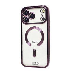 Electroplated Magsafe TPU Case for iPhone 18 Pro Max (dark cherry)