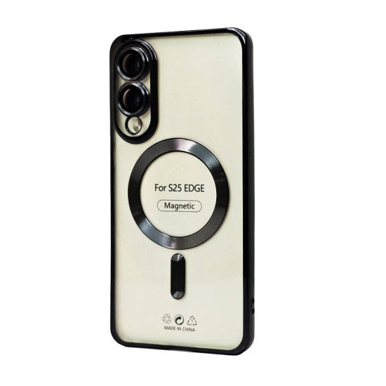 Electroplated Magsafe TPU Case for Samsung Galaxy S25 Edge (black)