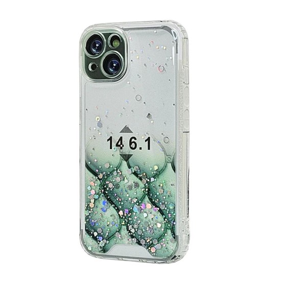 Sparkly TPU Case for iPhone 14 (green)