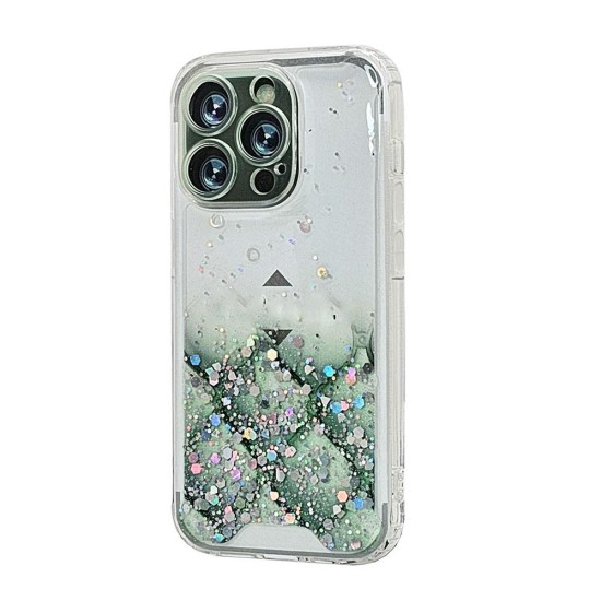 Sparkly TPU Case for iPhone 14 Pro (green)