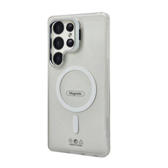 KickStand Magsafe TPU Case for Samsung Galaxy S25 Plus (white)
