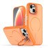 Matte KickStand Magsafe Case for iPhone 15 (orange)