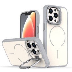 Matte KickStand Magsafe Case for iPhone 15 Pro Max (grey)