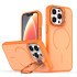 Matte KickStand Magsafe Case for iPhone 15 Pro Max (orange)