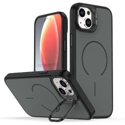 Matte KickStand Magsafe Case for iPhone 15 Plus (black)