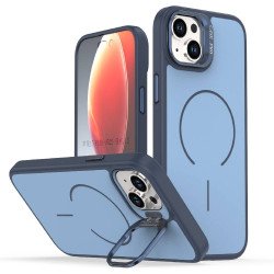 Matte KickStand Magsafe Case for iPhone 15 Plus (blue)