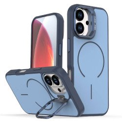 Matte KickStand Magsafe Case for iPhone 16E / 17E (blue)