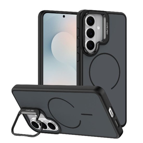 Matte KickStand Magsafe Case for Samsung Galaxy S26 Plus (black)