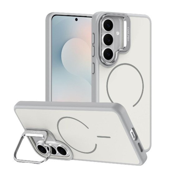 Matte KickStand Magsafe Case for Samsung Galaxy S26 Plus (grey)