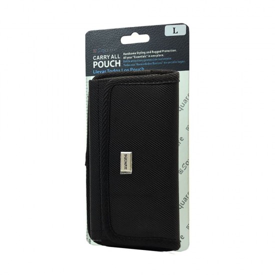 Horizontal Rugged Pouch With Metal Belt Clip (large)