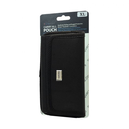 Horizontal Rugged Pouch With Metal Belt Clip (XL)