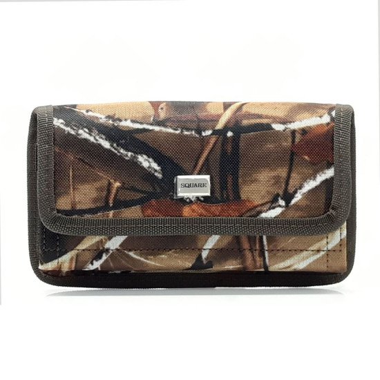 Horizontal Camo Rugged Nylon Pouch (XL)