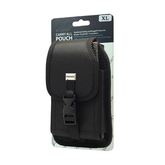 Vertical Rugged Pouch With Metal Belt Clip (XL)