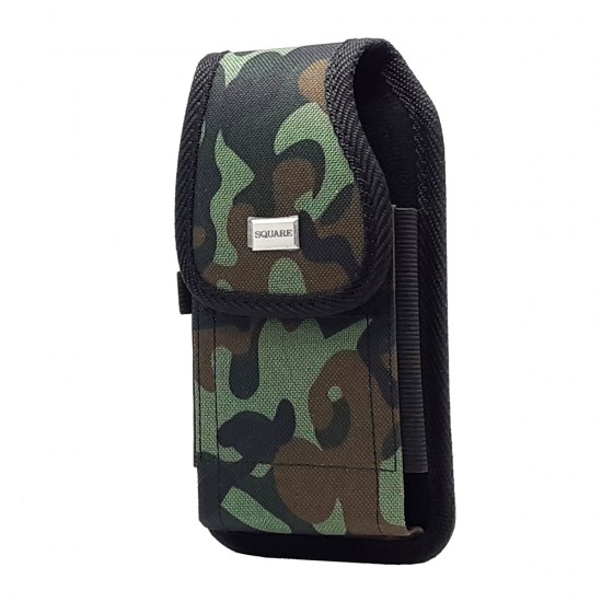 Vertical Camo Rugged Nylon Pouch (Large)