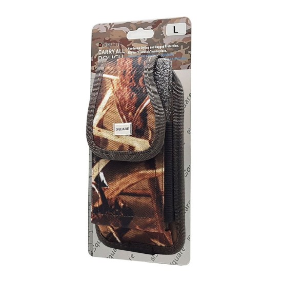 Vertical Leaf Camo Rugged Nylon Pouch (Large) Vertical Leaf Camo Rugged Nylon Pouch (Large)