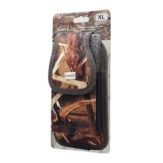 Vertical Leaf Camo Rugged Nylon Pouch (XL) Vertical Leaf Camo Rugged Nylon Pouch (XL)