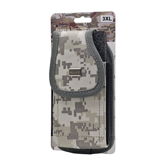 Vertical Grey Camo Rugged Nylon Pouch (3XL) Vertical Grey Camo Rugged Nylon Pouch (3XL)