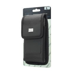Vertical Rugged Nylon Pouch W/ Card Slot (Large)
