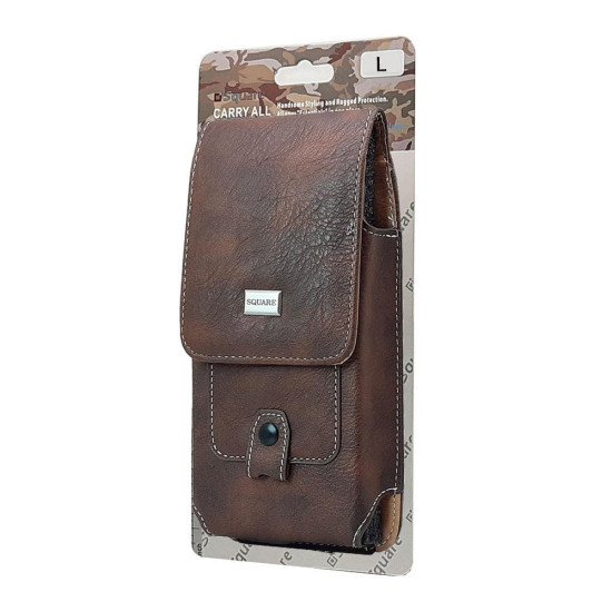 Vertical Brown Leather Pouch W/ Card Slot & 360 Rotating Belt Clip (L) Vertical Brown Leather Pouch W/ Card Slot & 360 Rotating Belt Clip (L)